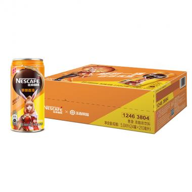 雀巢咖啡(Nescafe) 即飲咖啡 香滑口味 咖啡飲料 原醇香滑 210ml 6罐（包裝款式隨機(jī)）