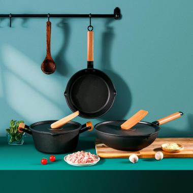 美國(guó)康寧精鐵不粘鍋具三件套