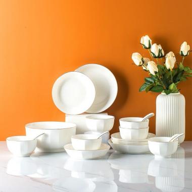 菲米生活唯金時(shí)代陶瓷餐具套裝