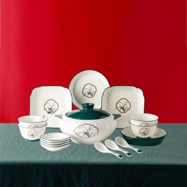 菲米生活幽嵐陶瓷餐具17件套裝