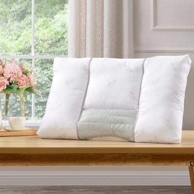 富安娜枕芯艾草麥飯石防螨枕