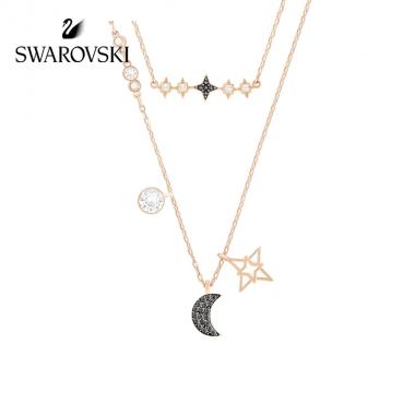 奧地利 施華洛世奇 星月雙層項(xiàng)鏈