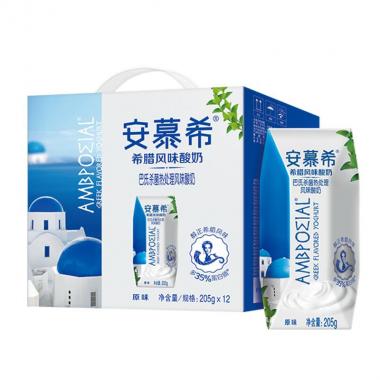 伊利安慕希原味酸奶 205g*12盒